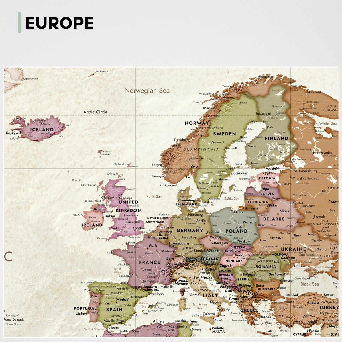 World map Rustwave