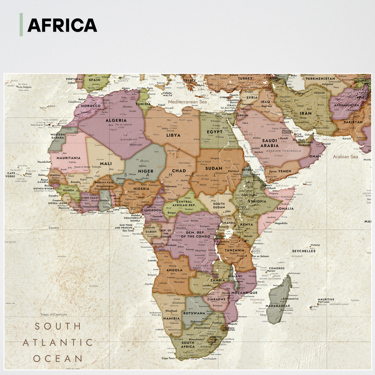 World map Rustwave