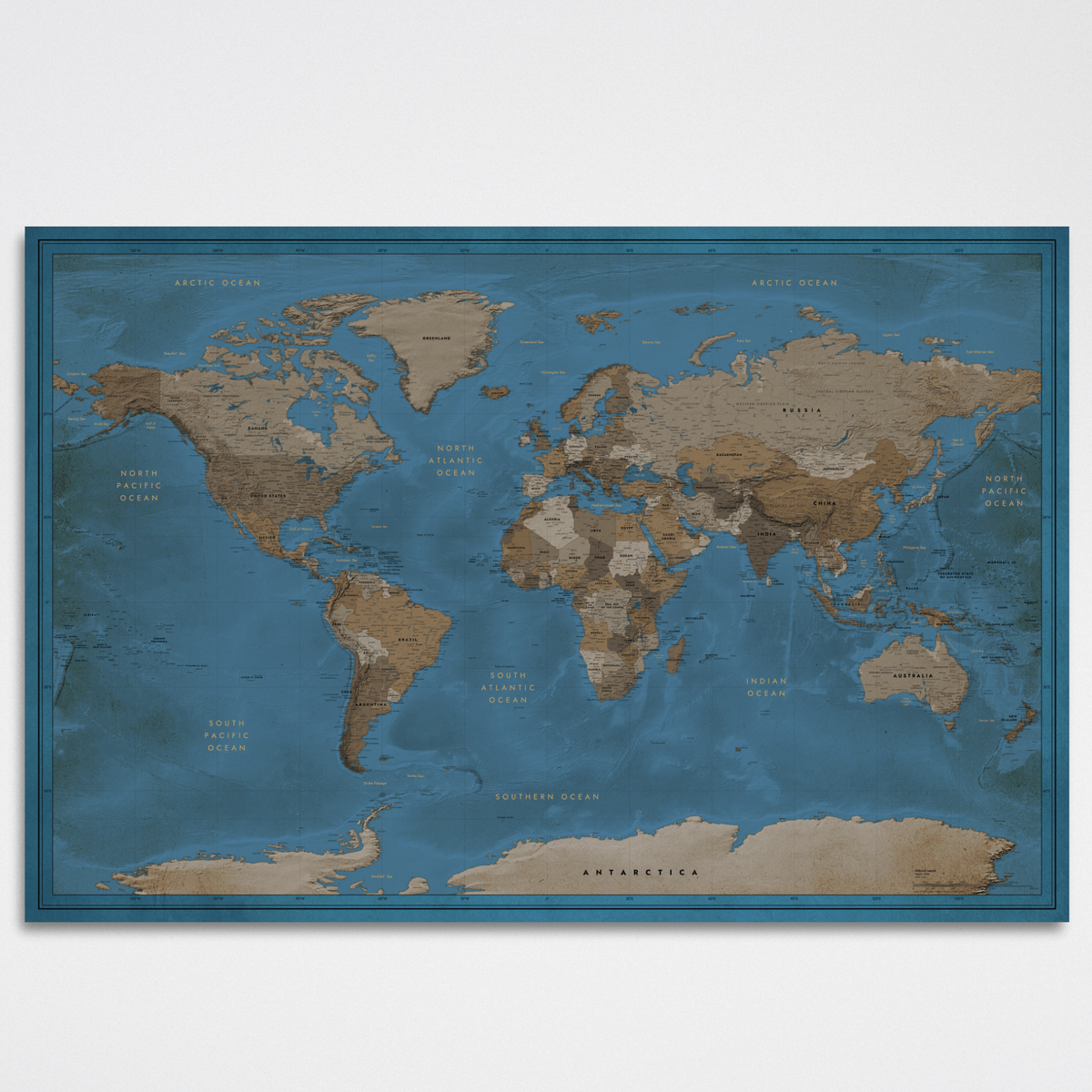 World map Rustwave