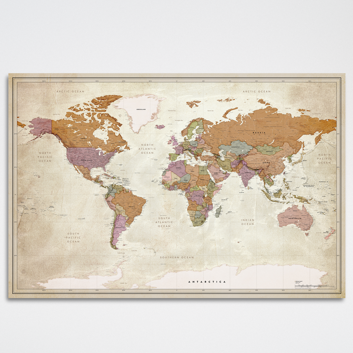 World map Rustwave